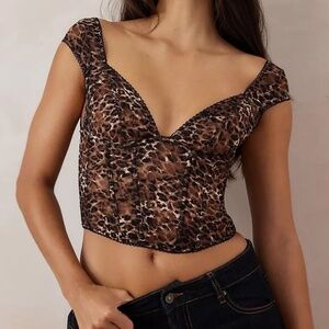NWT Leopard Print Corset Top from Urban Outfitters